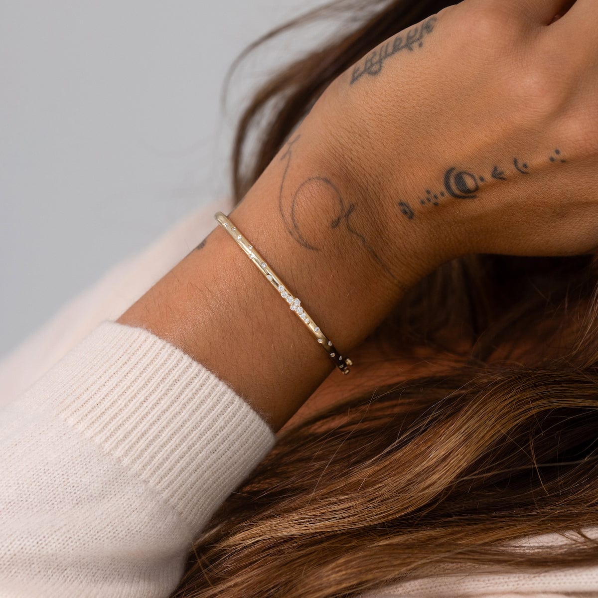 Elegant Diamond Stardust Bracelet for Women - 14K Gold Plated Cubic Zirconia Tennis Bracelet | Perfect for Weddings, Anniversaries & Special Occasions