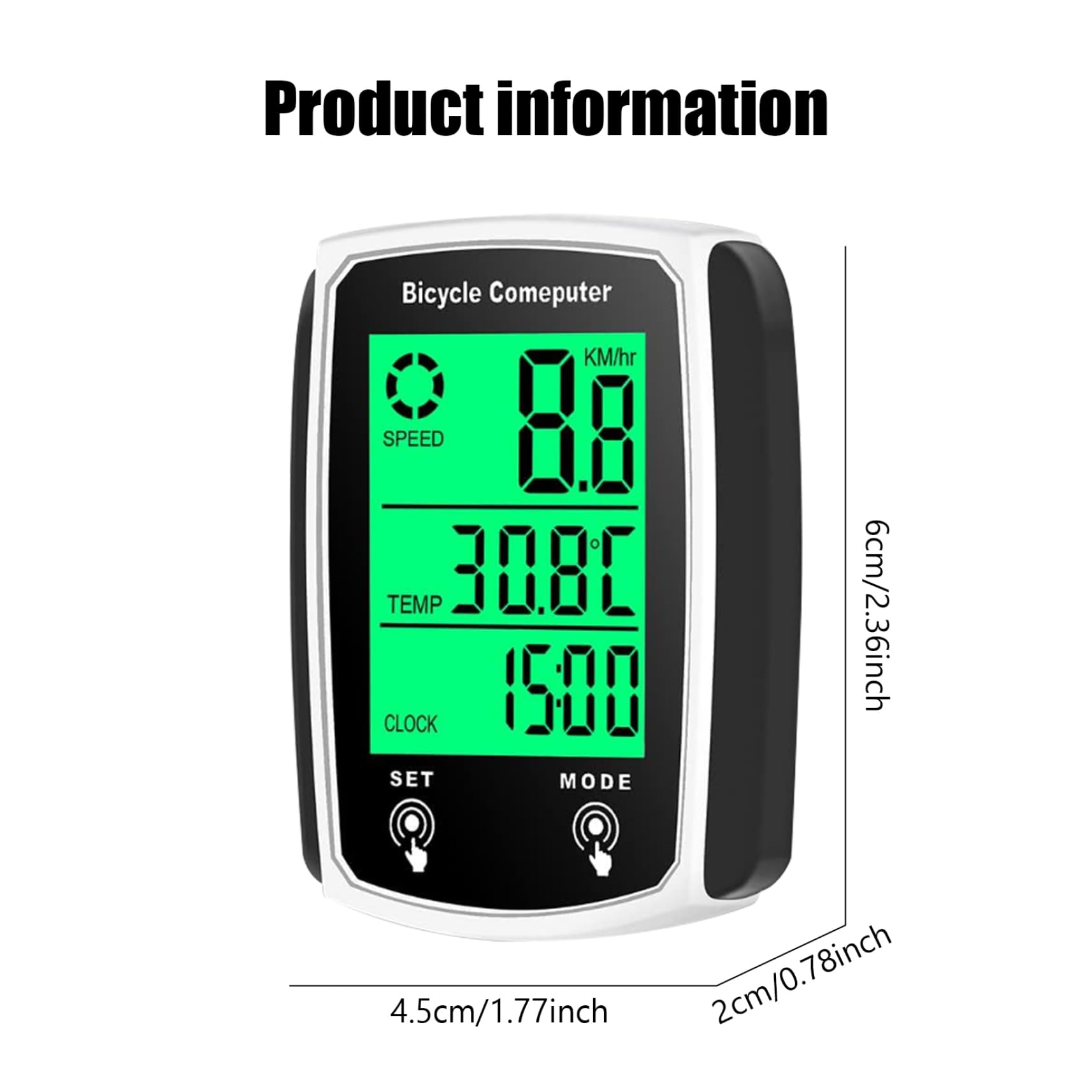**Waterproof Wireless Bike Speedometer with LCD Backlight & GPS - Accurate Cycle Computer for Road Bikes & MTB - Perfect for Cycling, Commuting & Outdoor Adventures**
