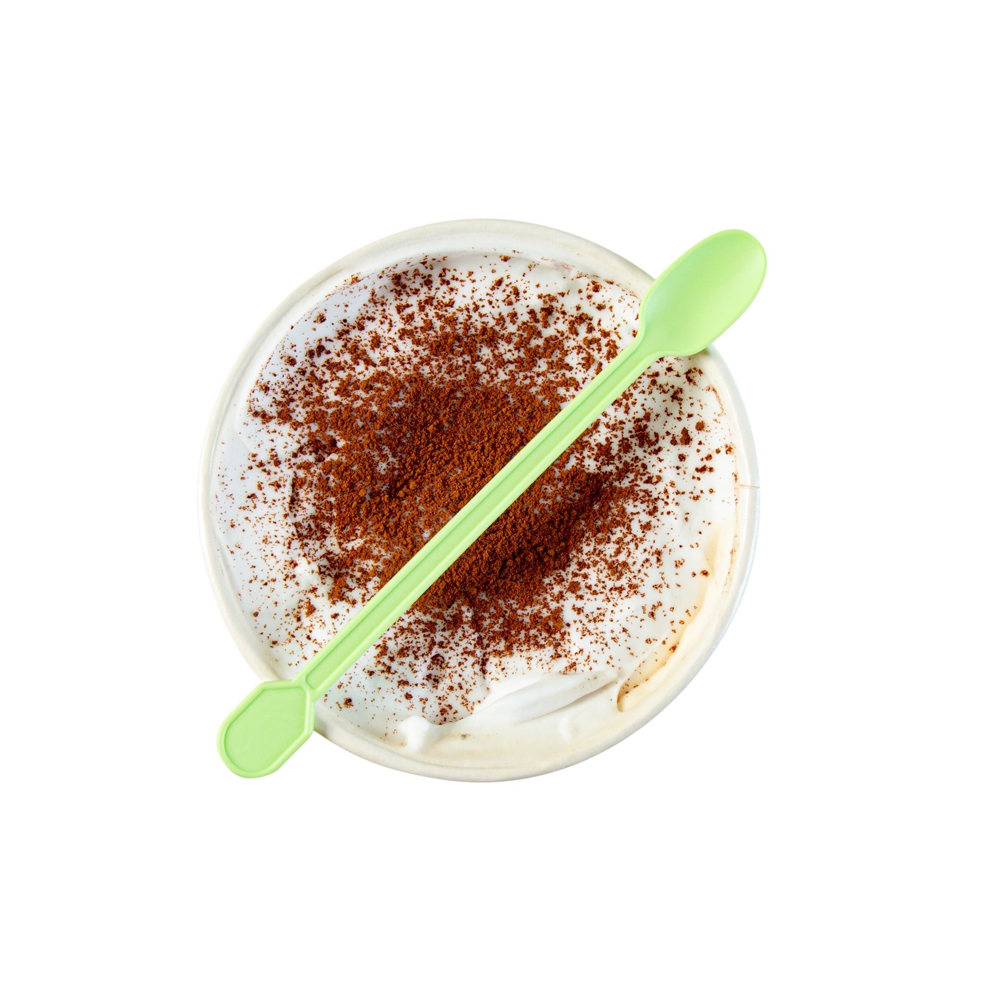 Eco-Friendly Compostable CPLA Plastic Coffee Stirrers & Spoons - 100 Count Box | Biodegradable Stir Sticks for Hot & Cold Beverages | Perfect for Coffee Shops, Offices, and Home Use