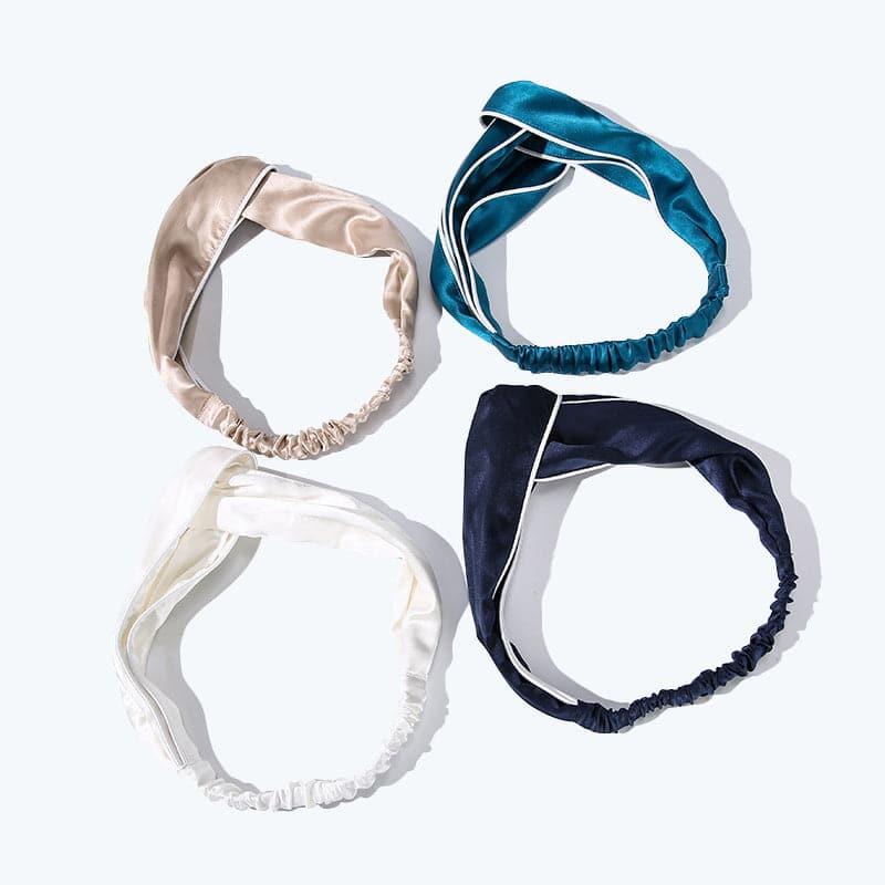 Soft Stretchy Silk Hair Bands for Women - Elegant Hair Ties for Ponytails, Braids & Everyday Use (3-Pack) - Perfect for Office, Gym & Casual Outings