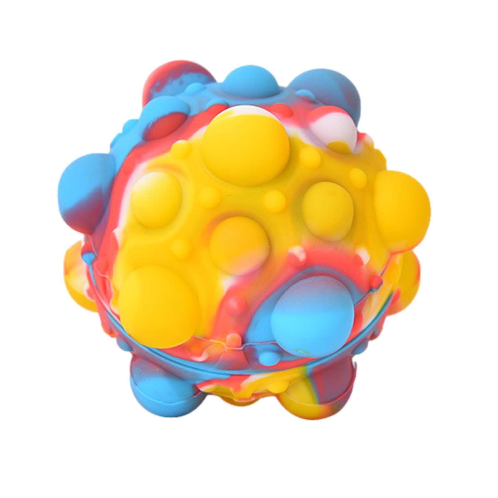 Rainbow Pop Balls Stress Relief Toy - Pokeball Stress Ball, Finger Bubble Squeeze Popping It Ball for Kids & Adults - Hand Exercise, Anxiety Relief, Office & Classroom Fidget Toy