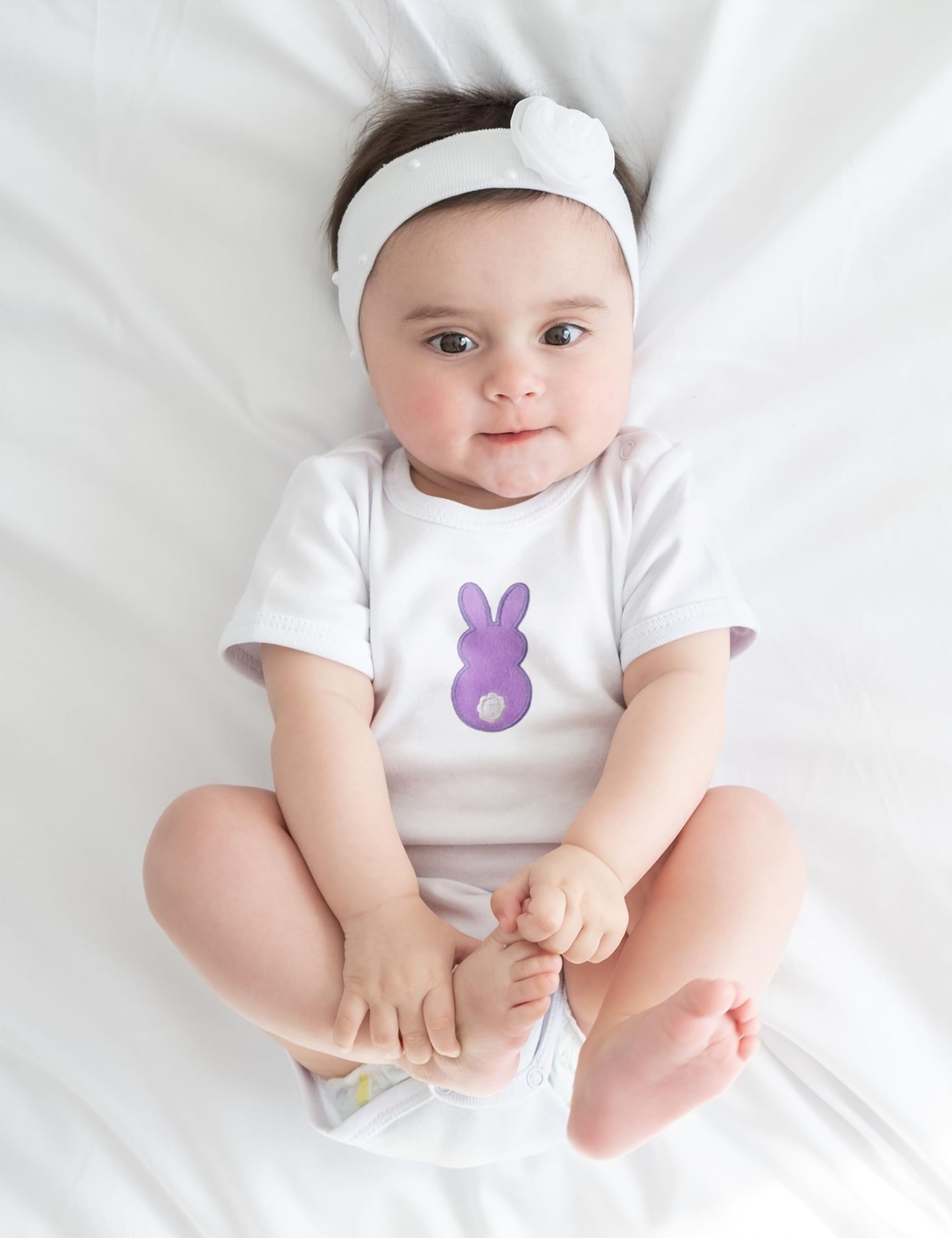 Purple Embroidered Iron-On Fuzzy Easter Bunny Back Patch - Perfect for DIY Crafts, Costume Decorations & Easter Celebrations