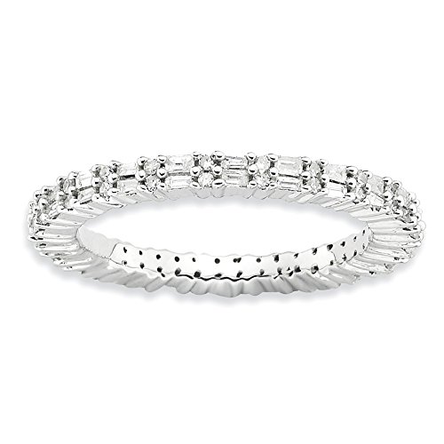 925 Sterling Silver Stackable Diamond Ring - 2.3mm Band, 0.55ct Polished Diamond, Elegant & Durable Jewelry for Everyday Wear, Anniversary Gifts & Special Occasions