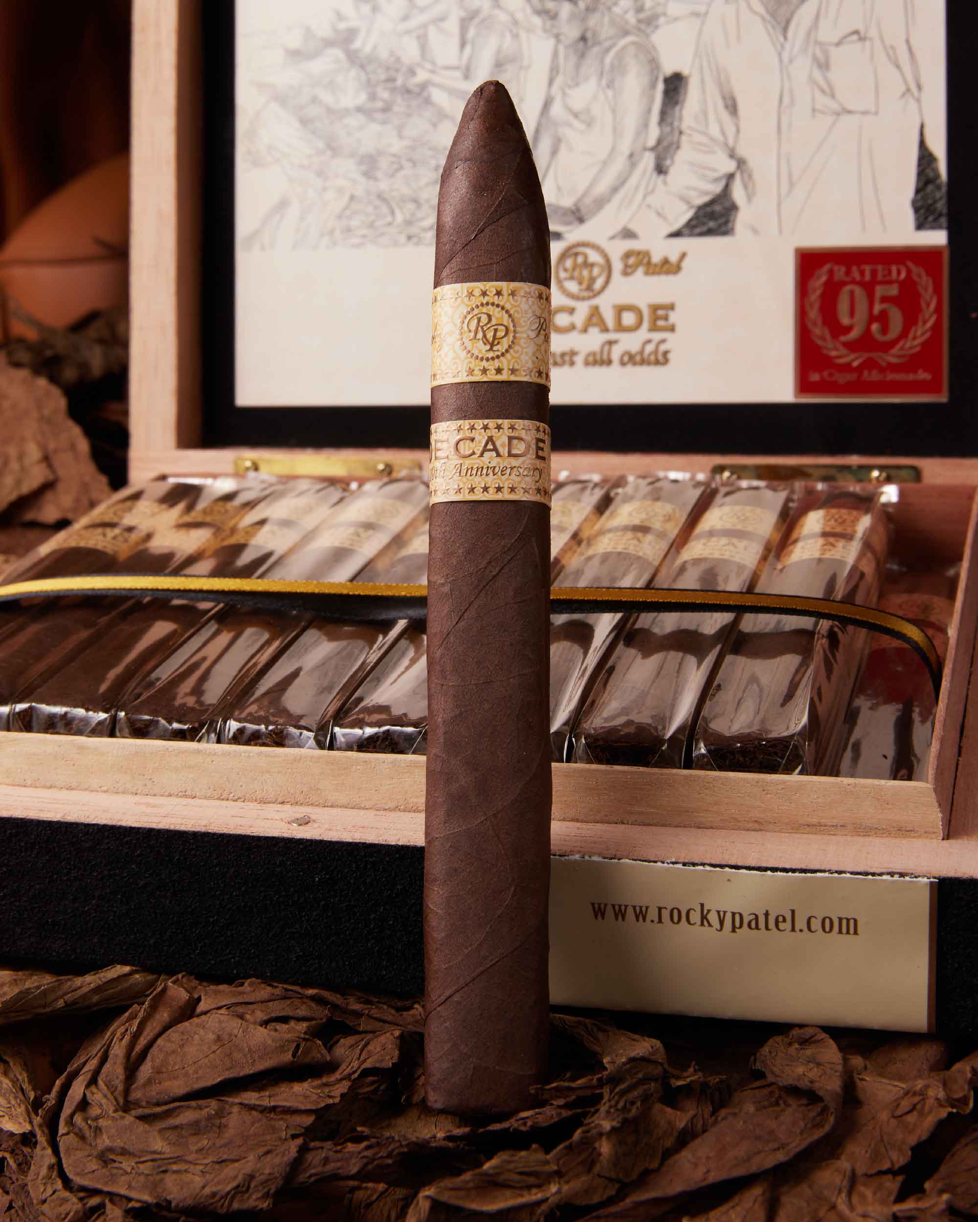 Rocky Patel Decade Torpedo Cigar - Premium Handmade Dominican Cigar for Special Occasions & Relaxation | Perfect for Celebrations, Gifts & After-Dinner Enjoyment