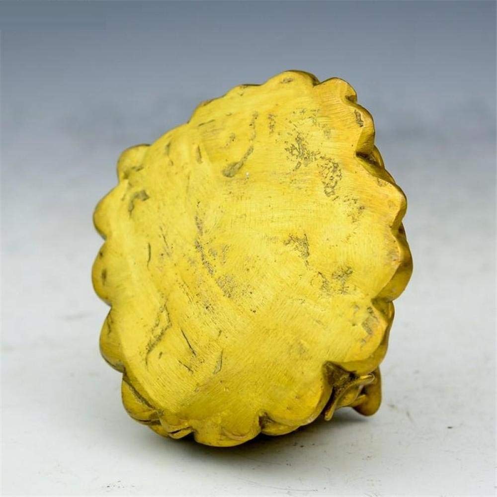 Golden Wealth Toad & Laughing Buddha Statue - Brass Buddhist Sculpture for Home Decor, Feng Shui, Office & Meditation Space | Handcrafted Spiritual Art & Gift