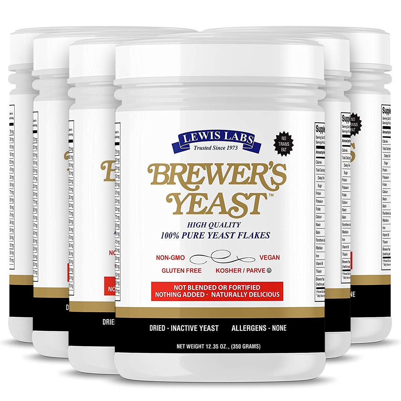 Organic Brewer's Yeast Flakes for Lactation Cookies - Natural Breastfeeding Supplement to Increase Milk Supply (6 Pack) | Non-Fortified, Unsweetened, Kosher, Gluten-Free, Non-GMO, Vegan Protein Powder | Perfect for Nursing Mothers, Homemade Lactation Recipes & Postpartum Recovery