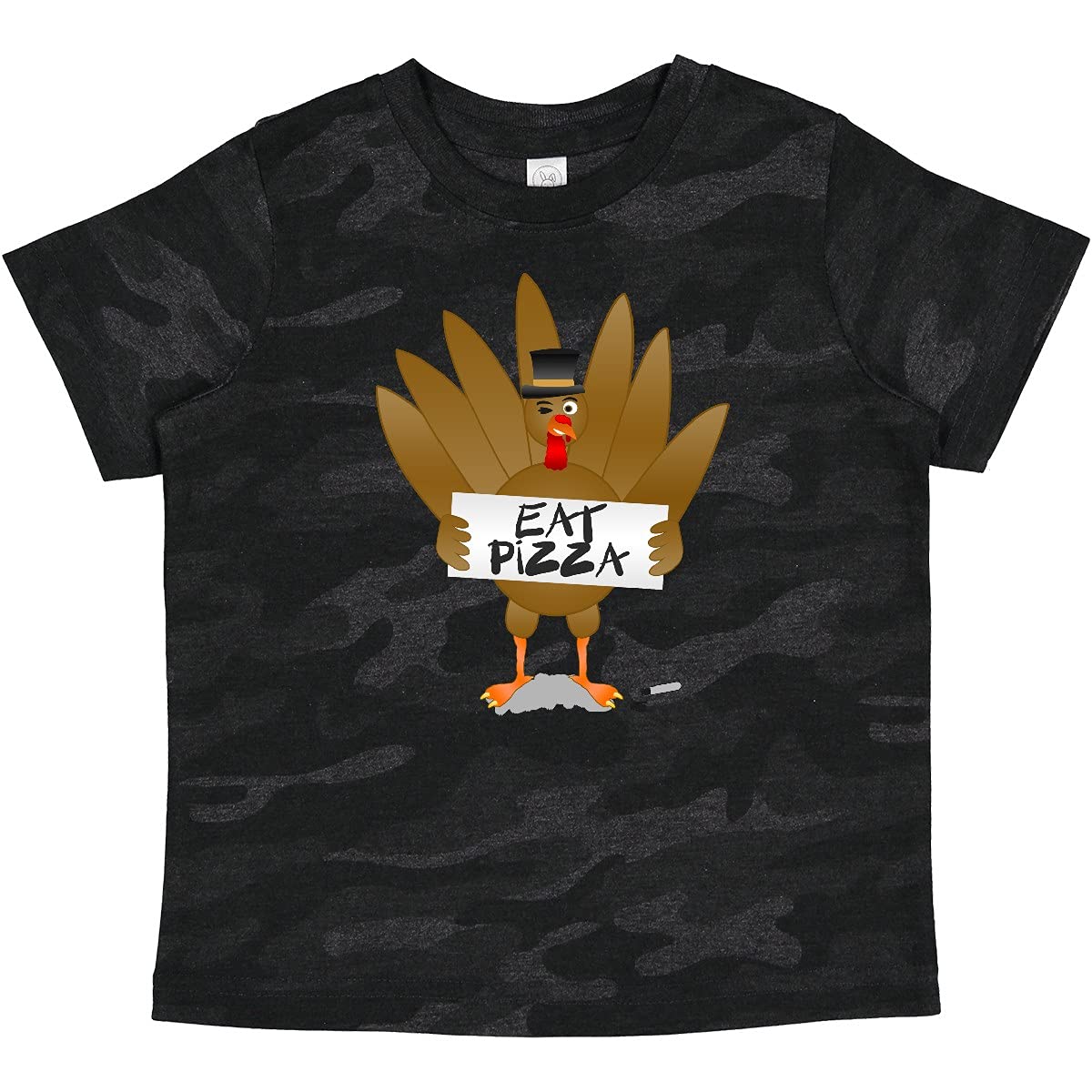 Eat Pizza Baby Turkey Graphic T-Shirt for Kids - Funny Thanksgiving & Pizza Lover Outfit - Perfect for Family Gatherings & Holiday Parties