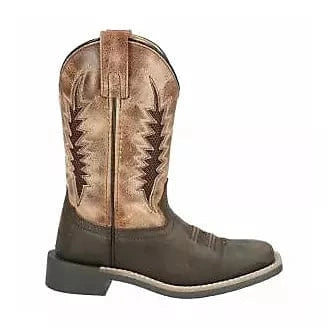 **Kids Smoky Mountain Desperado Brown Square Toe Boots - Durable & Stylish Western Boots for Boys & Girls - Perfect for Rodeo, Cowboy Parties & Outdoor Adventures**