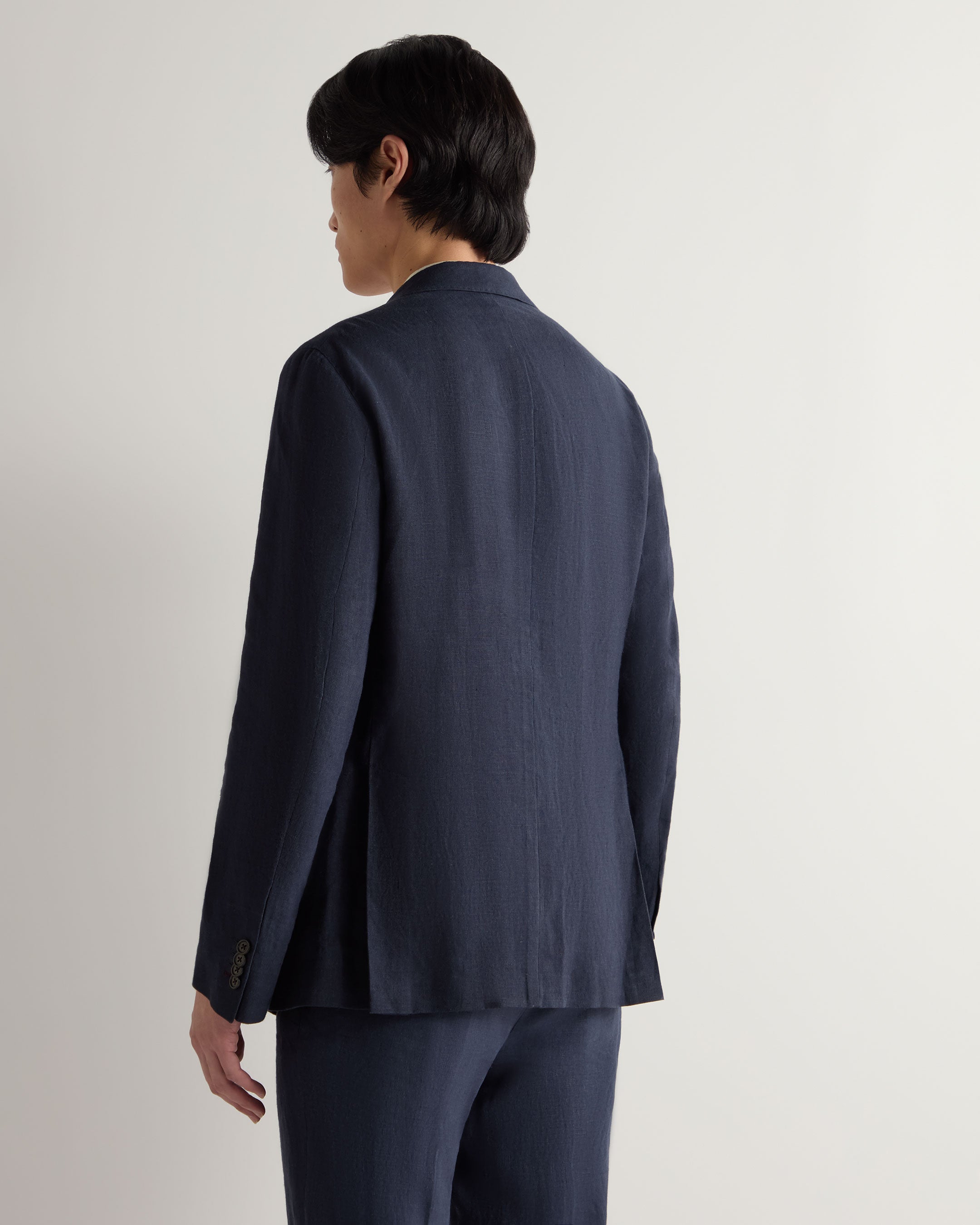 Premium Men's Amalfi Linen Jacket - Navy Blue Lightweight Summer Blazer for Casual Wear & Outdoor Events