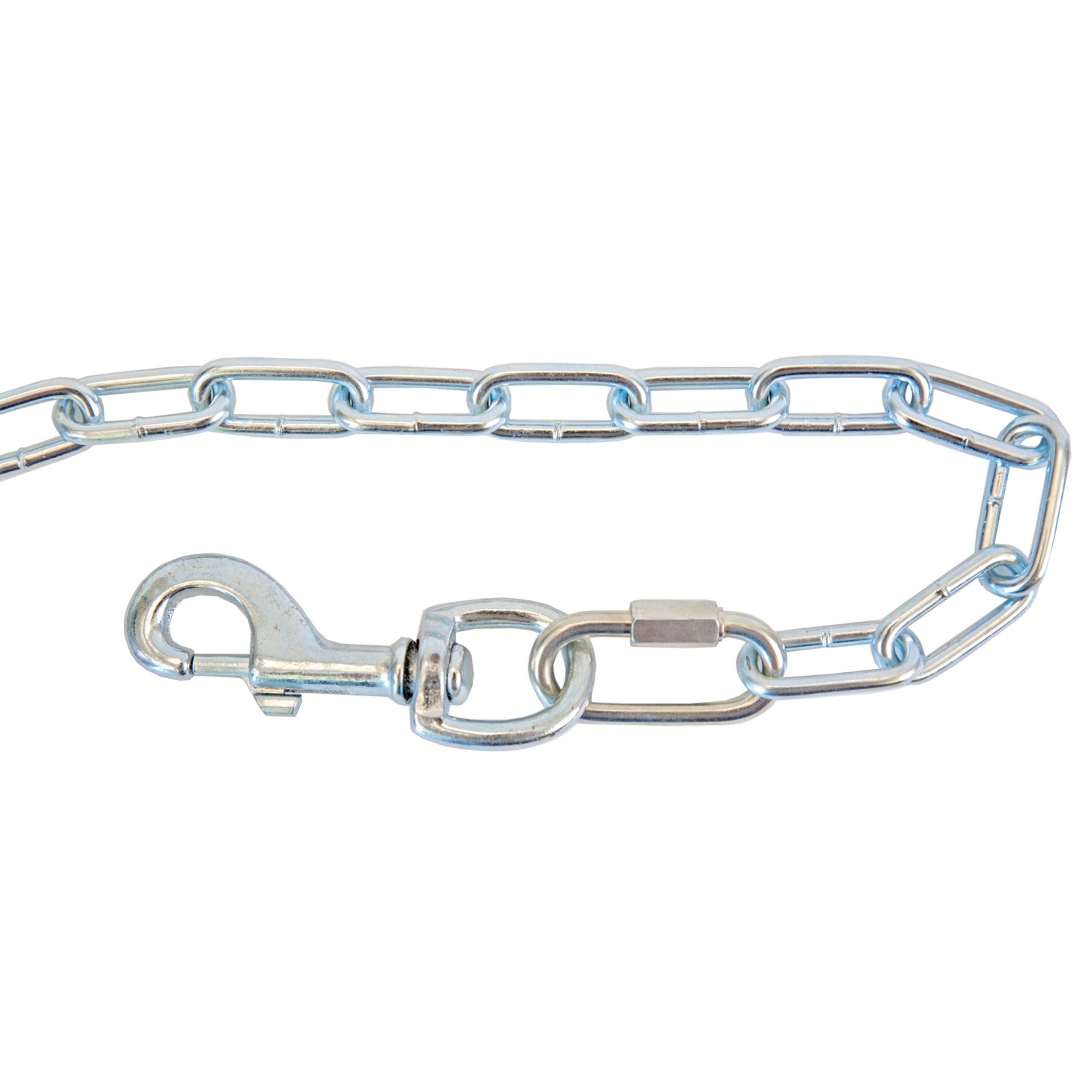 Koch Industries A20321 Heavy Duty 15ft Dog Chain Tie Out for Large Dogs - Secure Outdoor Tethering for Backyard, Camping & Training