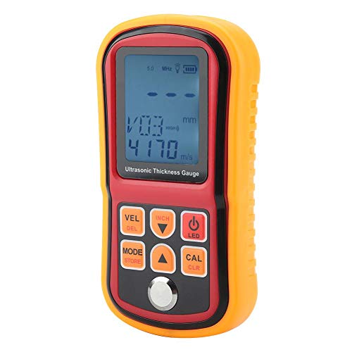 GM130 Digital Ultrasonic Thickness Gauge - Automatic Calibration & Sound Speed Measurement for Steel, Plastic, Pipe (1.00-300.0mm Range) - Ideal for Industrial Inspection, Maintenance, and Quality Control