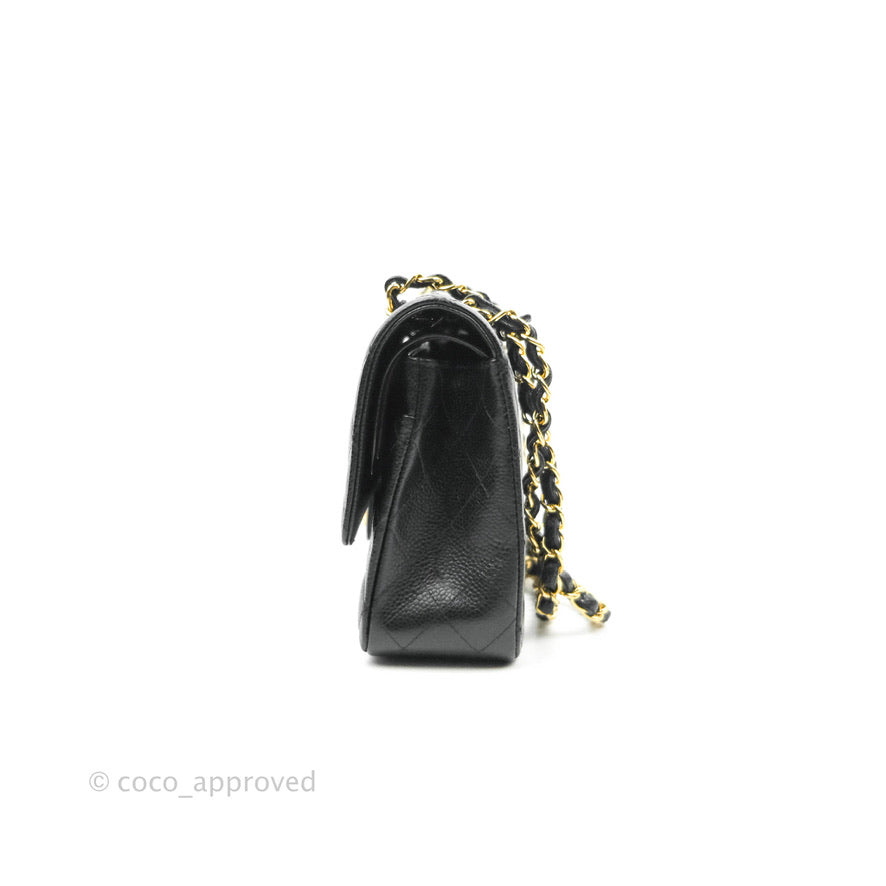 Chanel Classic Double Flap M/L Black Caviar Gold Hardware Bag - Luxury Designer Handbag for Women | Perfect for Evening Events, Parties & Special Occasions
