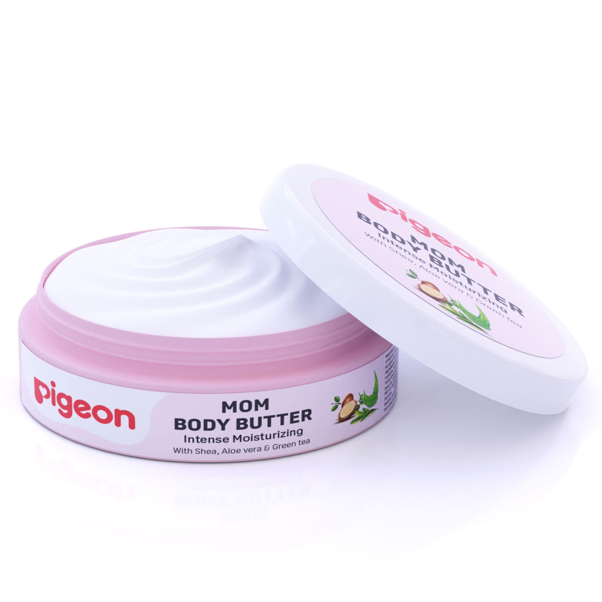 Pigeon Natural Body Butter for Pregnant Belly - Shea & Aloe Vera Moisturizer to Prevent Dry & Itchy Skin - 50g - Perfect for Pregnancy Stretch Marks & Daily Hydration