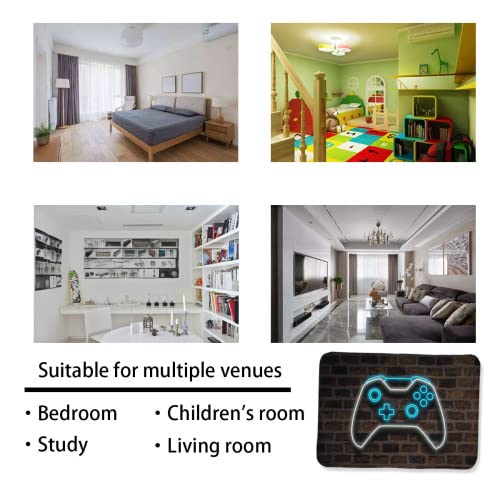 Washable Gaming Room Rug for Video Gamers - 63x94 Inches Soft Carpet for Bedroom, Living Room & Game Area Decor - Perfect for Esports, Streaming & Relaxation