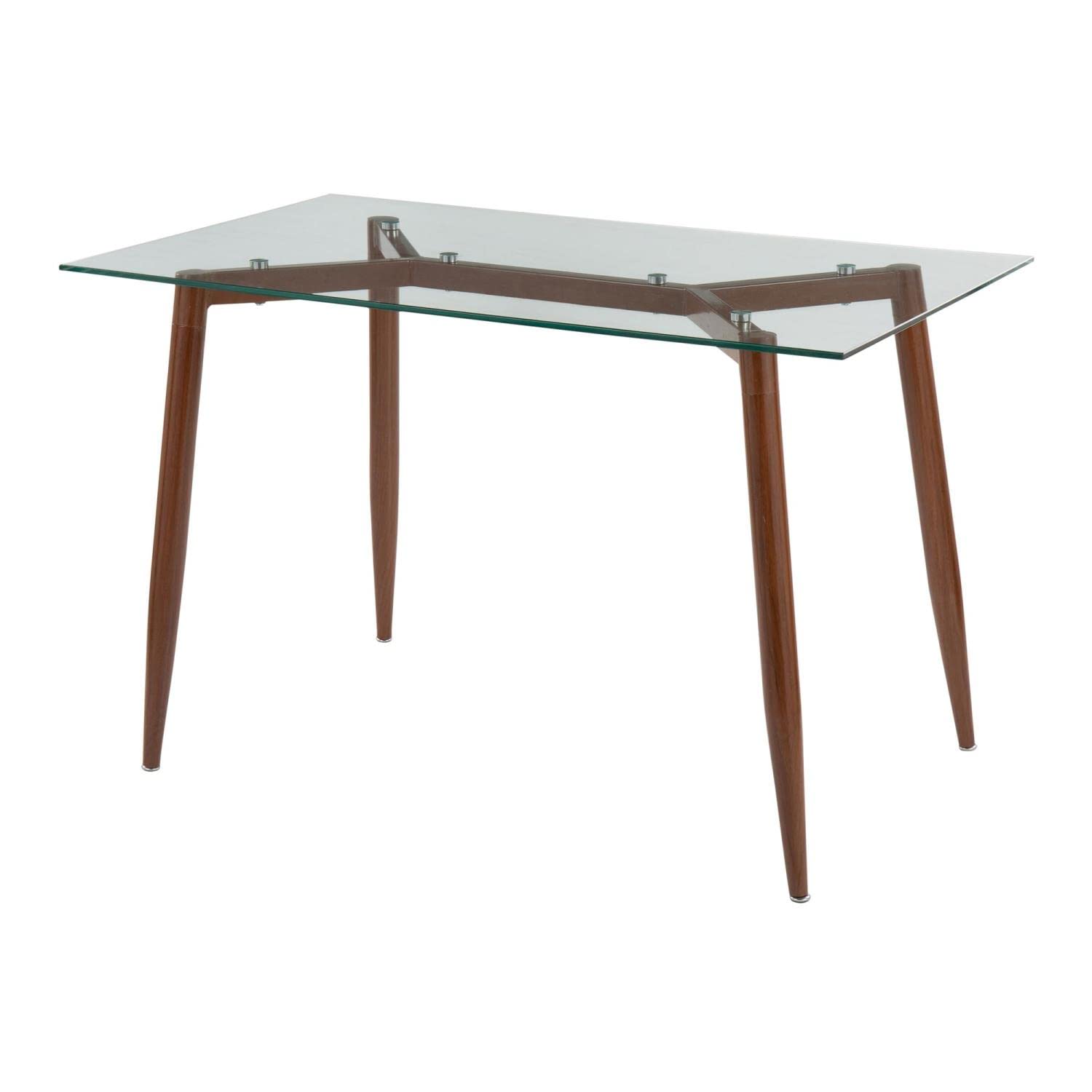 LumiSource Clara Dining Table - 4-Person Rectangle Kitchen Table, Small Space-Saving Dinette Table for Breakfast Nook, Apartment, or Compact Dining Area