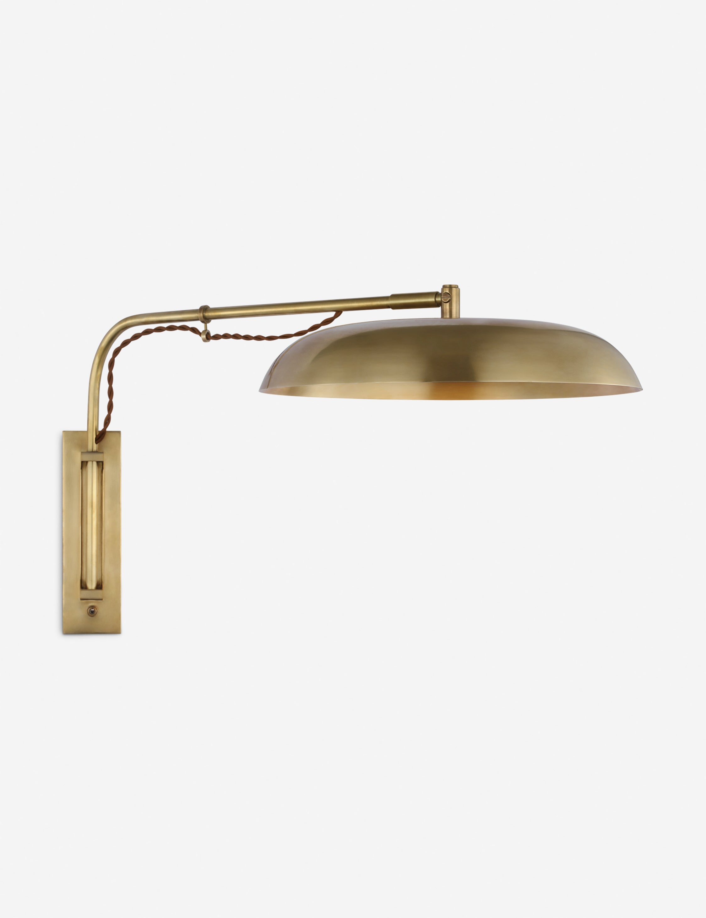 Amber Lewis Cyrus Adjustable Plug In Wall Sconce - Modern Plug-In Light Fixture for Bedroom, Living Room & Hallway Lighting