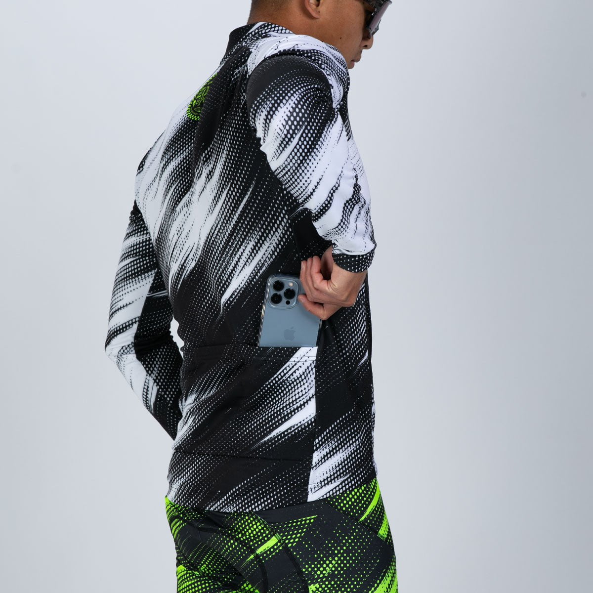 DriftSPEED Men's Cycling Thermal Jersey - Long Sleeve Winter Bike Shirt for Cold Weather Riding - Perfect for Road & Mountain Biking