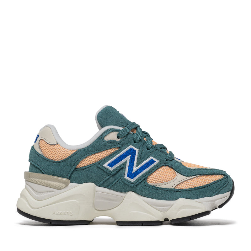 New Balance 9060 Sneakers for Men - Spruce Green & Peach Blossom Colorway - Lightweight Running Shoes for Jogging, Gym Workouts & Casual Wear