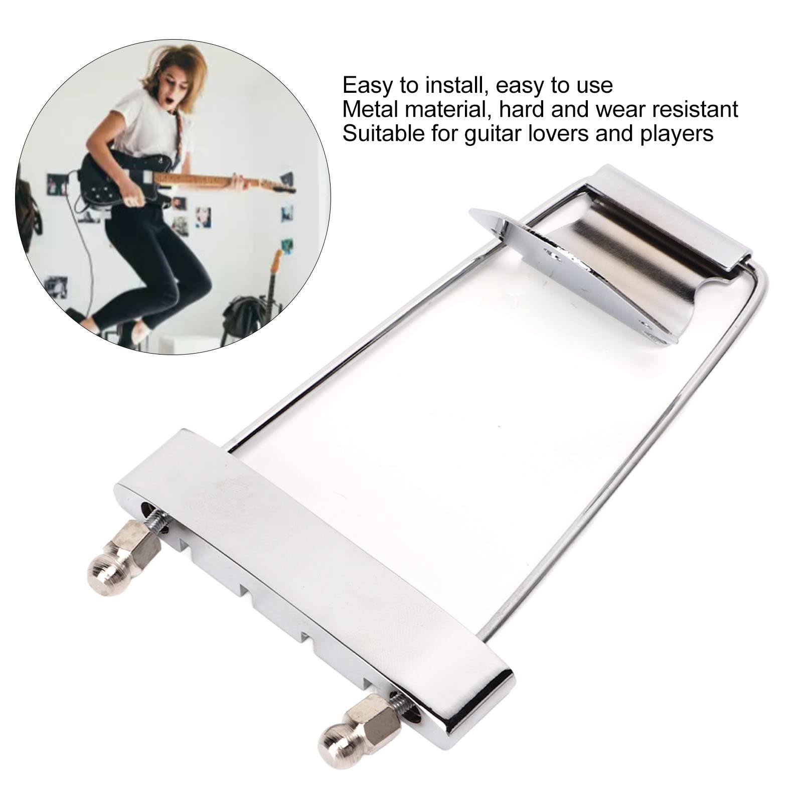Premium Guitar Trapeze Tailpiece - High Hardness Metal Replacement Part for Electric Guitar | Easy Installation | Perfect for Rock, Blues & Studio Performances
