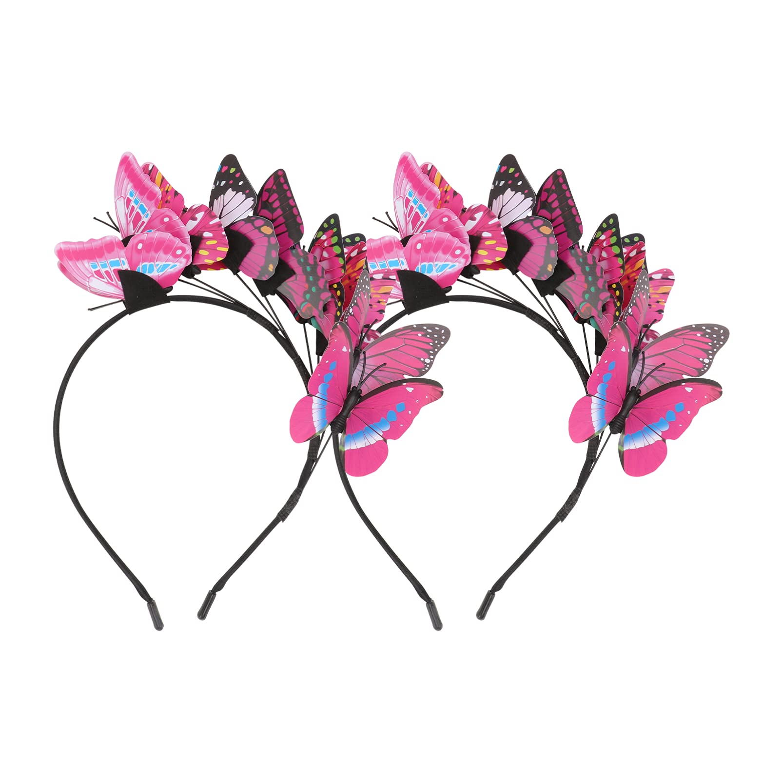Lurrose 2-Pack Boho Butterfly Headbands for Women & Girls - Derby Fascinators, Wedding Hair Accessories, Halloween Costume Headpieces - Perfect for Parties, Races & Special Events
