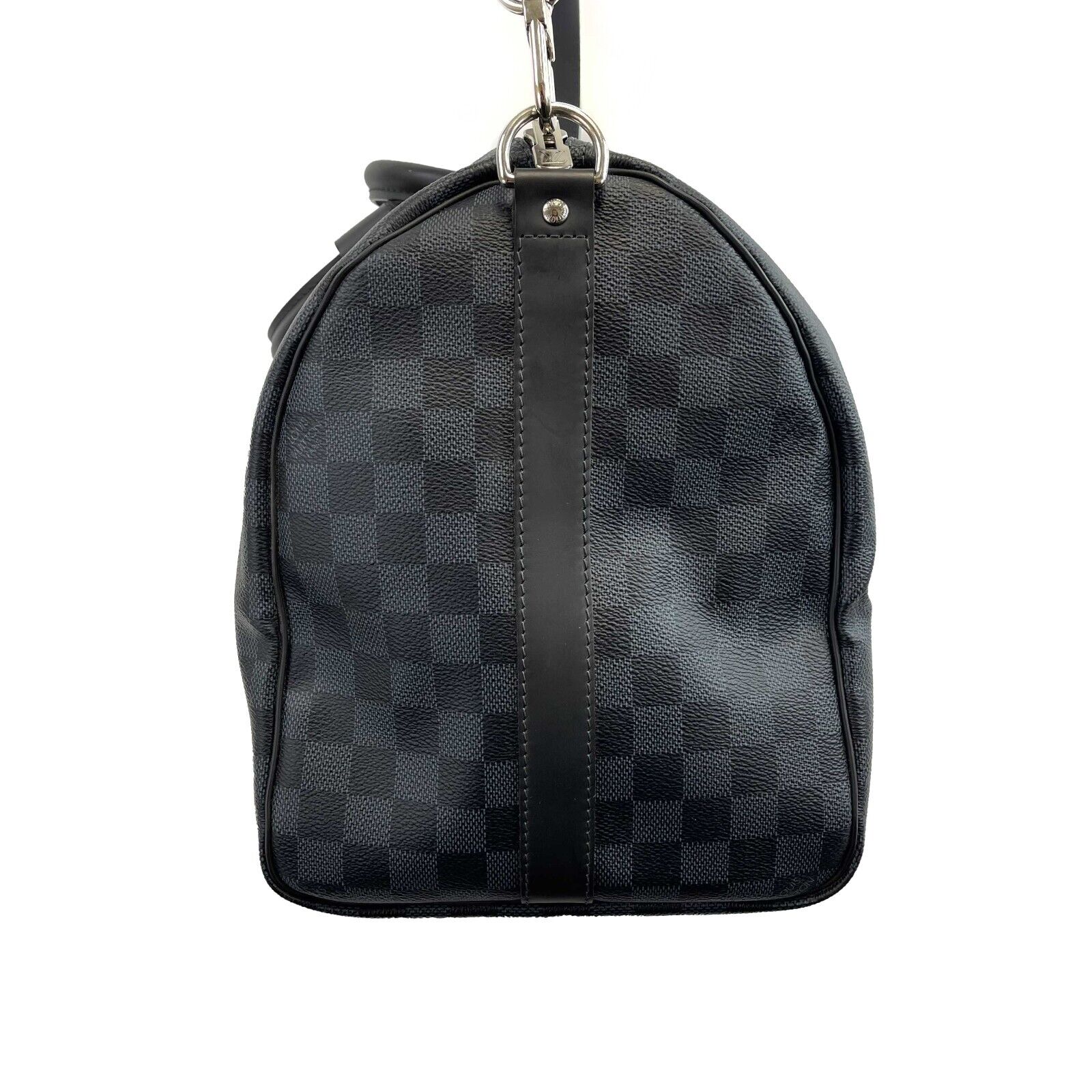 Louis Vuitton Keepall Bandoulière 45 Travel Duffle Bag in Graphite with Adjustable Shoulder Strap - Perfect for Weekend Getaways, Business Trips & Carry-On Luggage