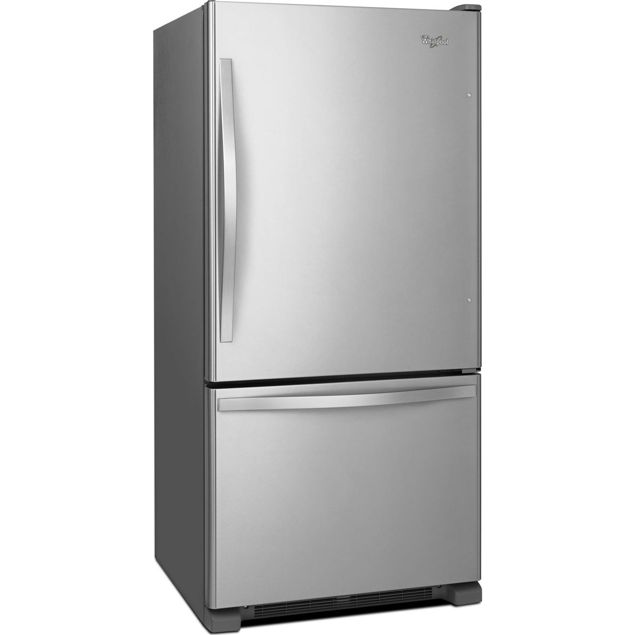 Whirlpool WRB322DMBM 36-Inch Bottom Freezer Refrigerator - Stainless Steel, Energy Star Certified | Perfect for Kitchens, Apartments & Small Spaces