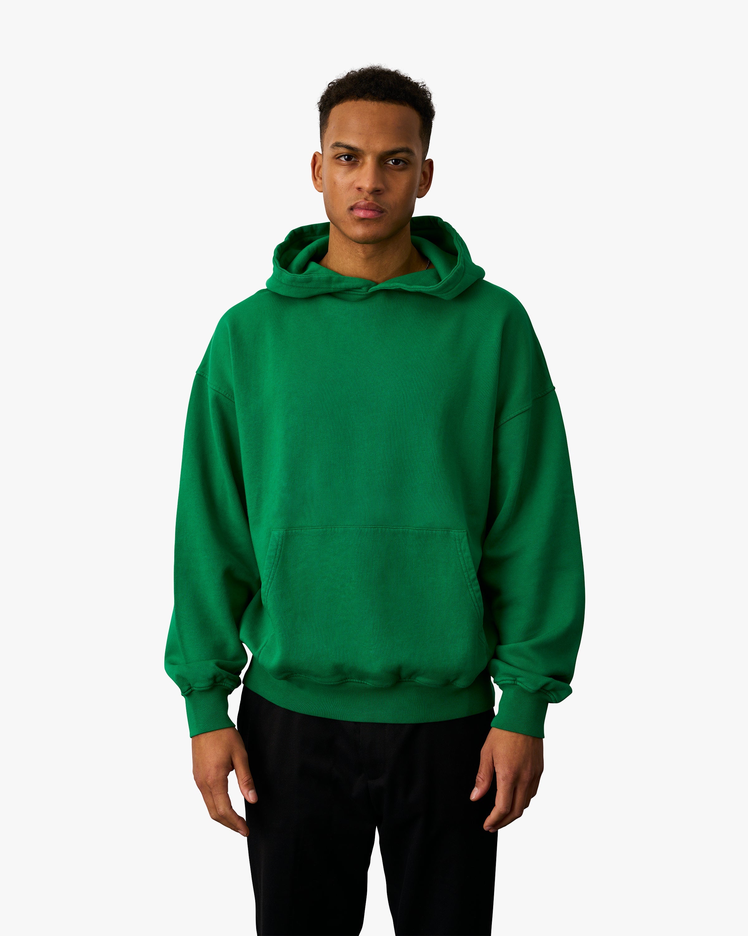 Organic Oversized Hoodie - Scarlet Red - Soft & Comfortable Unisex Pullover for Men & Women - Perfect for Casual Wear, Lounging & Outdoor Activities