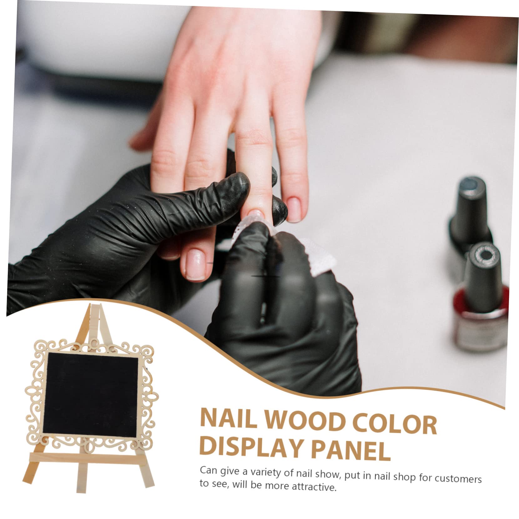 FOMIYES Wooden Nail Art Display Rack - Salon Organizer for Manicure Tools & Polish Bottles - Perfect for Nail Salon Decor and Home Beauty Station Organization