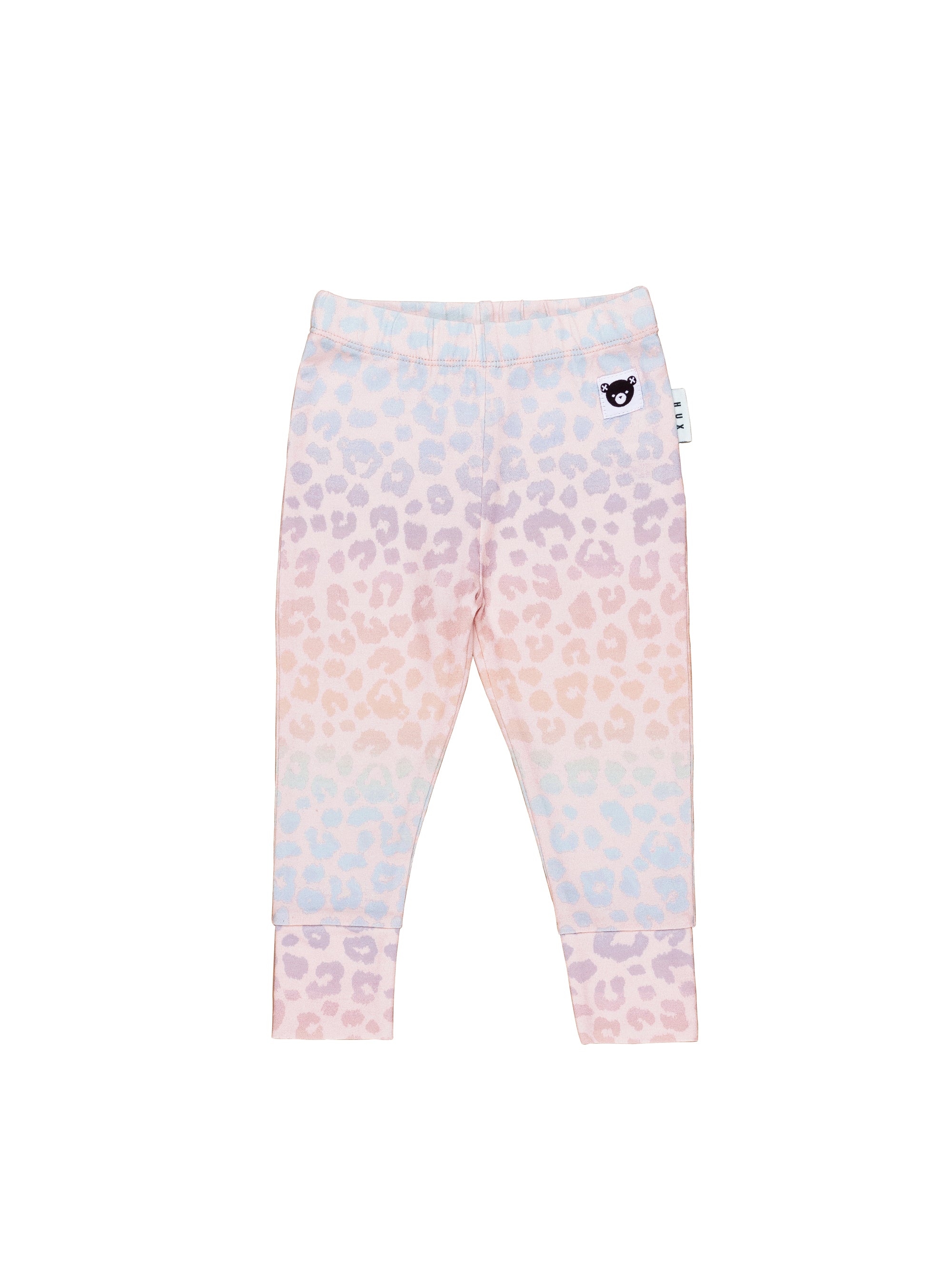 Huxbaby Rainbow Leggings for Girls - Soft Stretchy Comfortable Kids Leggings - Perfect for Playtime, School & Everyday Wear