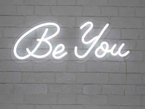 24x9 Inch Vivid LED Neon Sign - 'Be You' Beer Themed Wall Decor Light, Super Bright & Energy Efficient for Home Bar, Man Cave, or Game Room