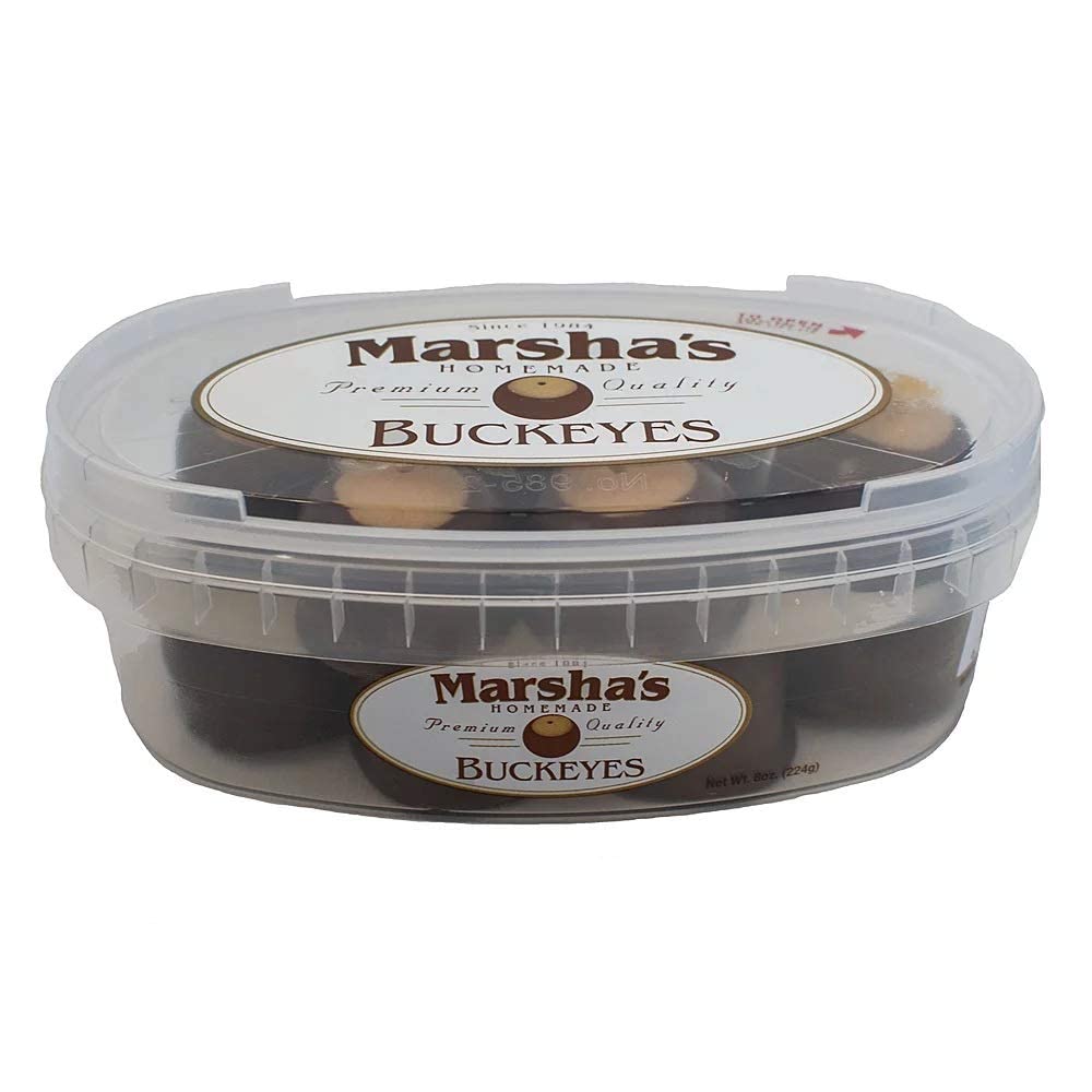 12-Pack Marsha's Homemade Buckeye Candies | Peanut Butter Chocolate Treats for Parties, Gifts & Holiday Desserts