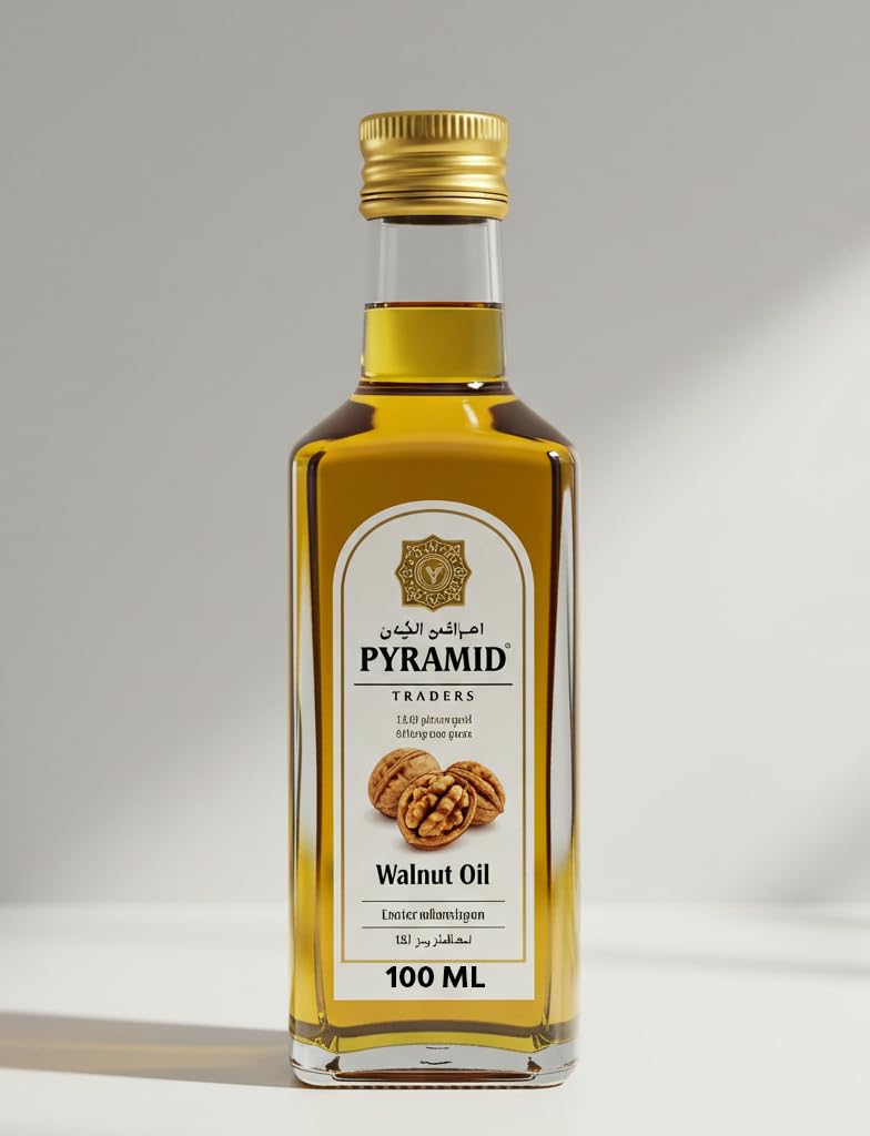 Organic Cold Pressed Walnut Oil (100ml) - Pure, Unrefined & Nutrient-Rich for Cooking, Salad Dressing & Skin Care | Akrot Ka Tel | Premium Quality Gourmet & Beauty Oil