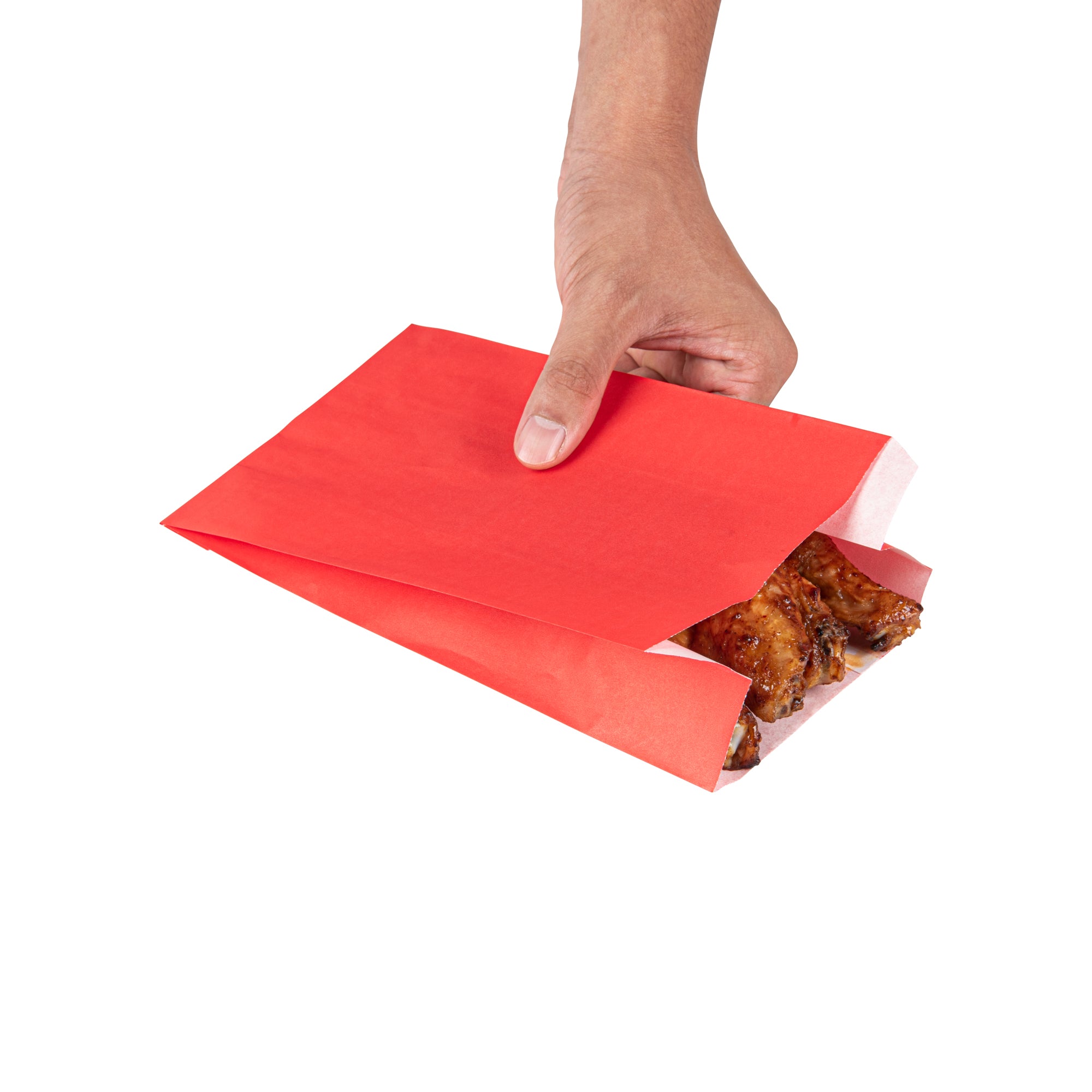 Red French Fry & Snack Bags - 5x3x8.75 Inches, 100 Count Box | Perfect for Parties, Fast Food, and Takeout Restaurants