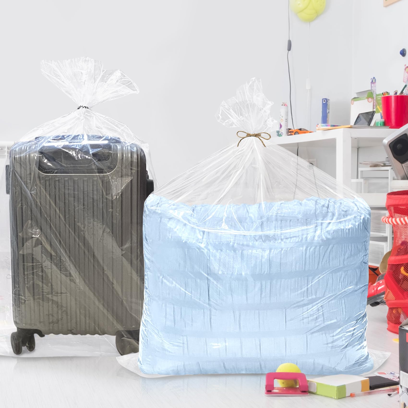 32x42 Inches Large Clear Plastic Storage Bags - 5 Pack Jumbo Heavy Duty Storage Bags for Blankets, Comforters, Duvets, Pillows & Seasonal Clothes | Space Saving Solution for Home Organization & Closet Storage