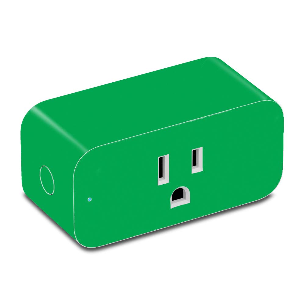 MightySkins Vinyl Decal Wrap Cover for Amazon Smart Plug - Solid Green | Protective & Durable Skin | Easy to Apply & Remove | Made in USA | Perfect for Home & Office Decor