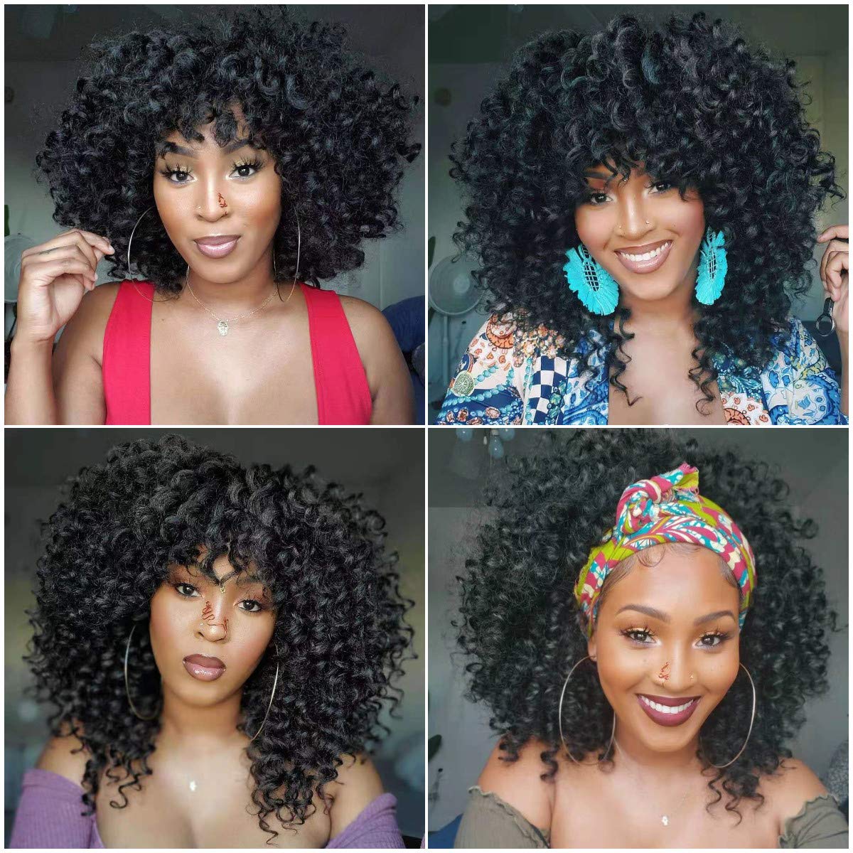 Jerry Curly Bob Wigs for Black Women - 14
