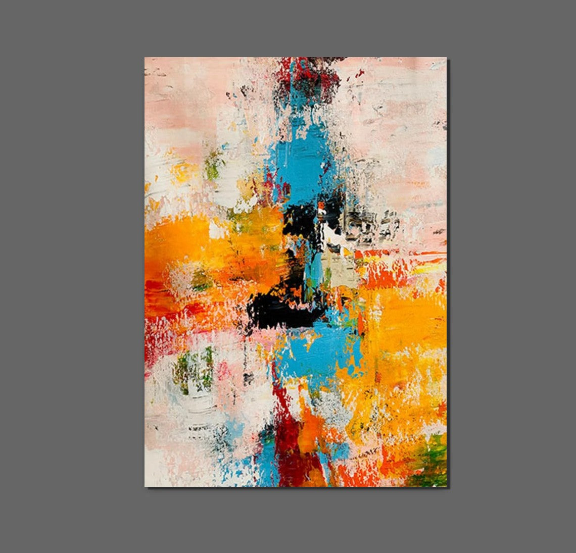 Hand Painted Extra Large Modern Abstract Wall Art - Acrylic Canvas Painting for Living Room & Bedroom Decor | Simple Contemporary Home Decor Ideas for Walls