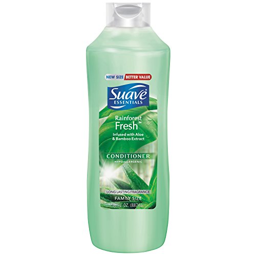 Suave Essentials Conditioner for Dry Hair - Rainforest Fresh Scent, 30 Ounce (Pack of 6) | Hydrating Hair Care for Daily Use, Salon Quality at Home, Travel Size Refill Packs