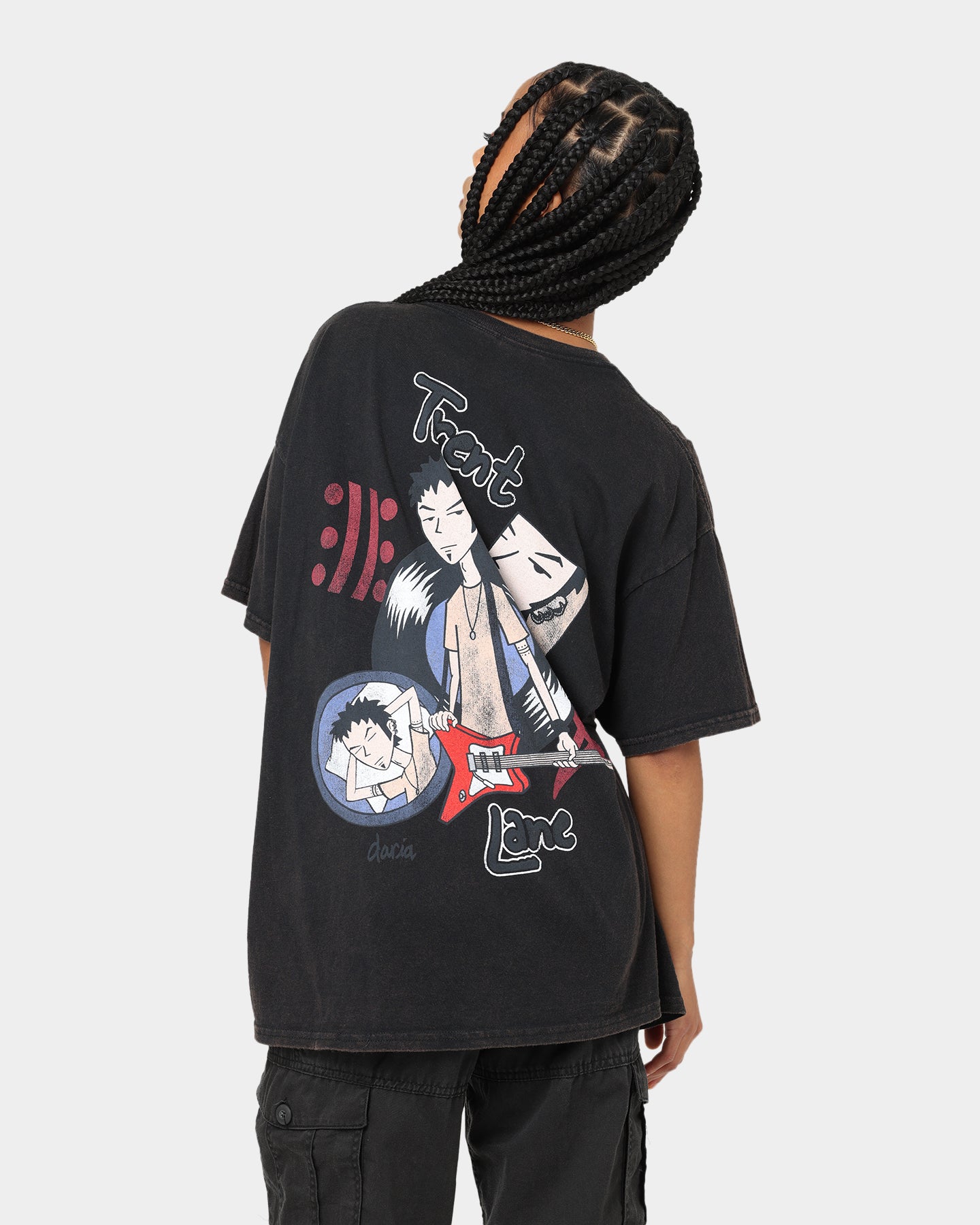 Vintage American Thrift X Daria Trent Lane Graphic T-Shirt - Black Cotton Tee for Women | Retro Fashion, Casual Wear & Street Style Outfits