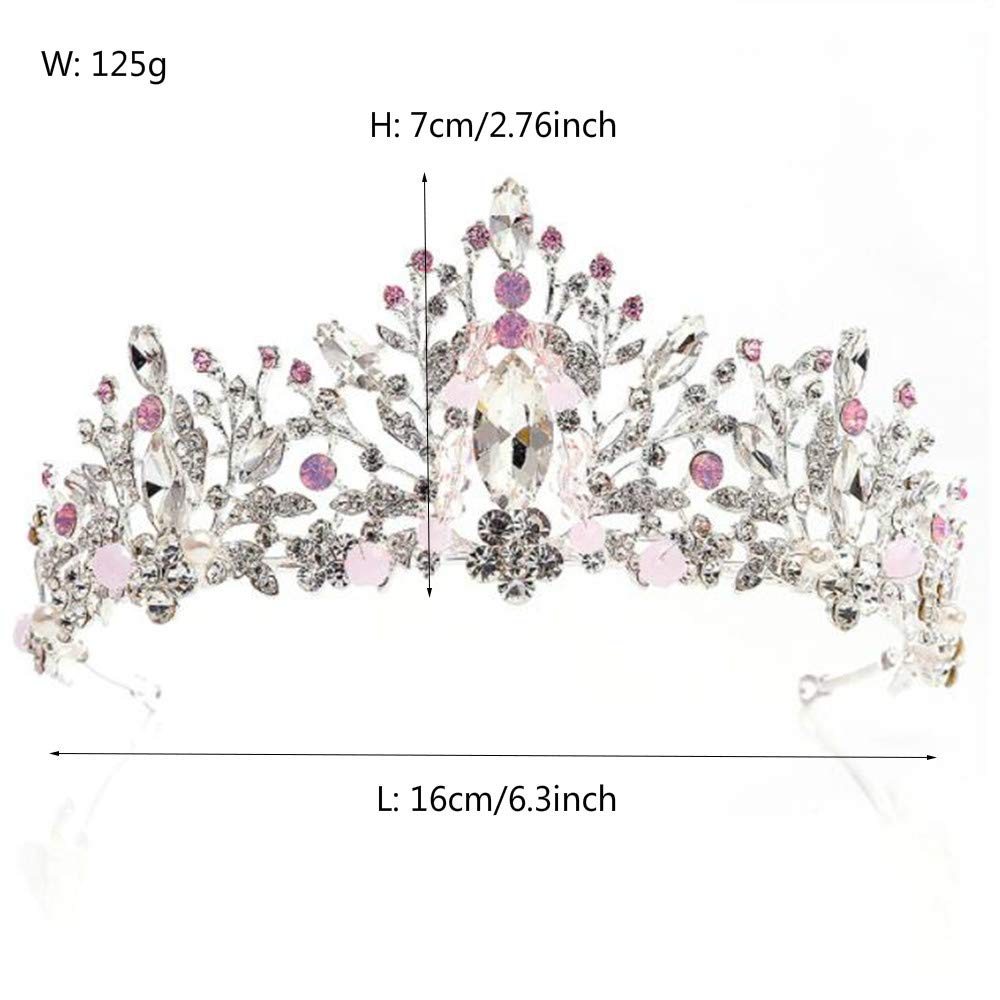Sparkling Rhinestone Tiara Hair Crown - Elegant Crystal Wedding Headpiece for Women & Girls | Perfect for Bridal, Prom, Pageant & Special Occasions