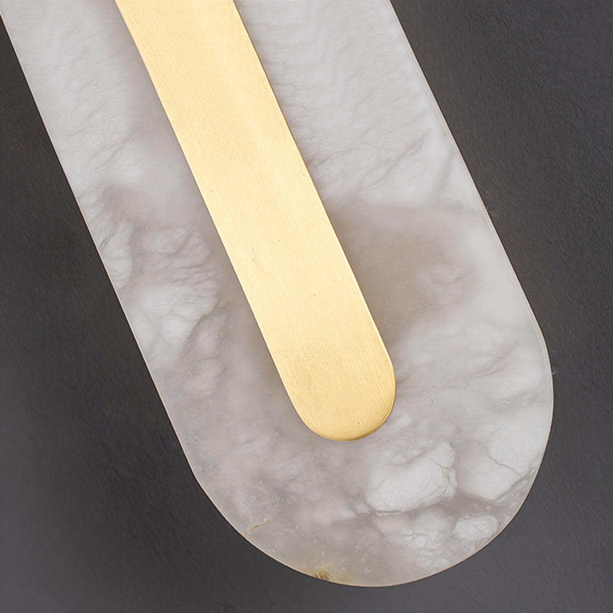 Modern Alabaster Rounded Wall Light Fixture - Elegant Indoor Sconce for Living Room, Bedroom & Hallway Lighting
