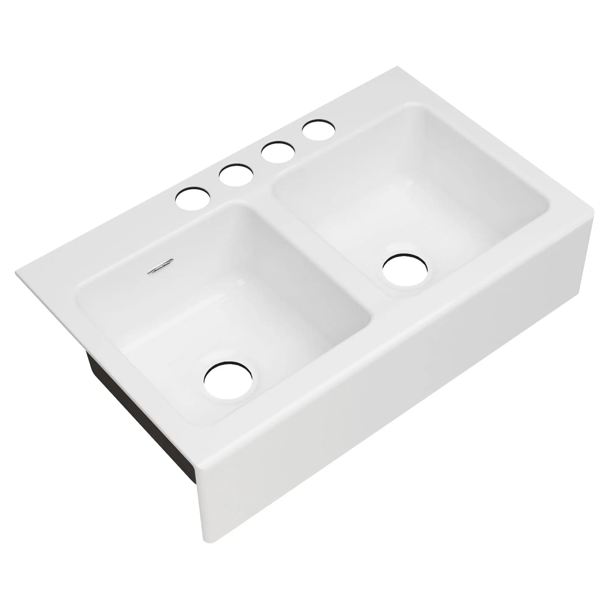 36 x 22 Inch Undermount Double Bowl Farmhouse Kitchen Sink - Heavy Duty Cast Iron Construction with 4 Holes - Perfect for Rustic & Modern Kitchens, Remodeling & New Home Installations