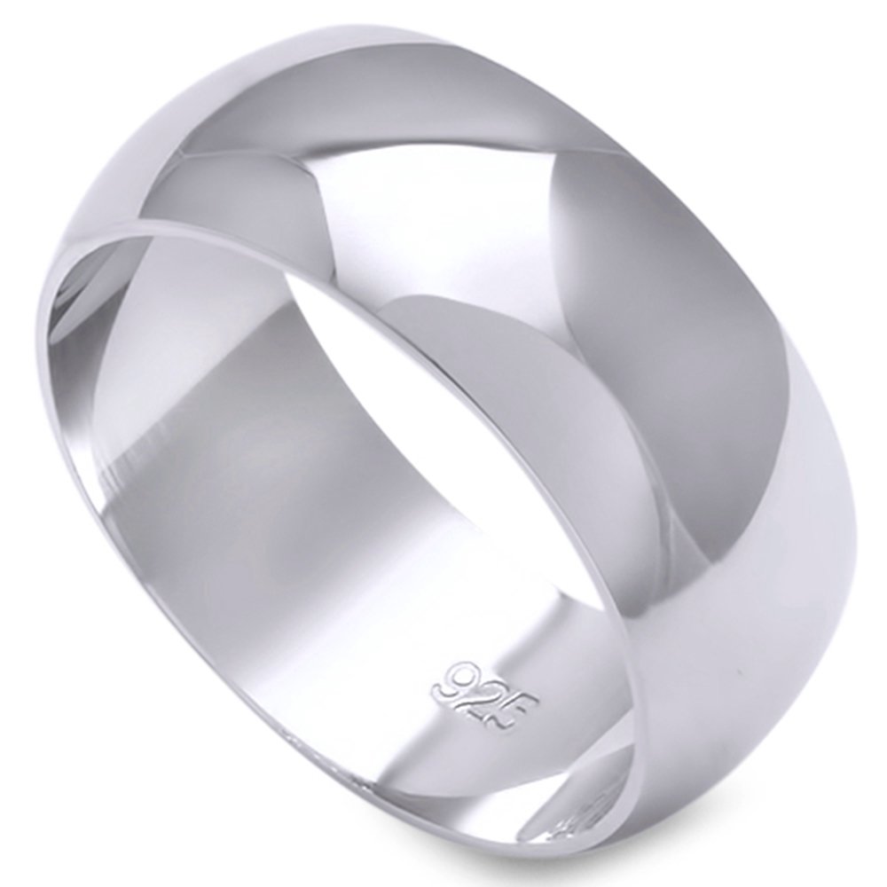 Oxford Diamond Co Solid Sterling Silver Wedding Band Ring for Women & Men - Comfort Fit 2-10mm, Sizes 2-16, 18 Colors Available - Perfect for Engagement, Anniversary & Everyday Wear