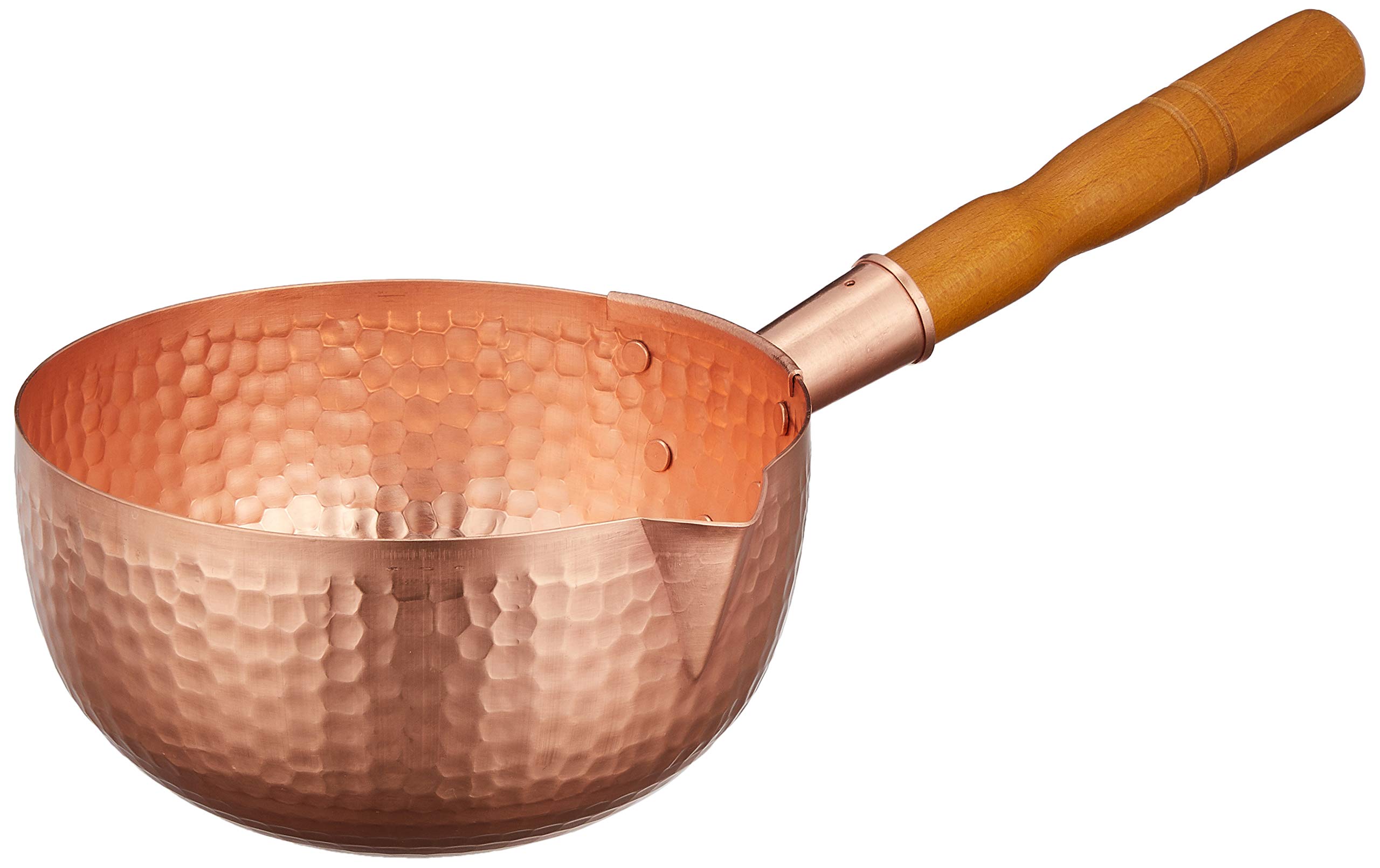 Marushin Pure Copper Bobbin Pot - 7.1 Inch (18cm) Untinned Japanese Tea Brewing Pot for Matcha & Sencha Ceremony | Traditional Tea Making Accessory