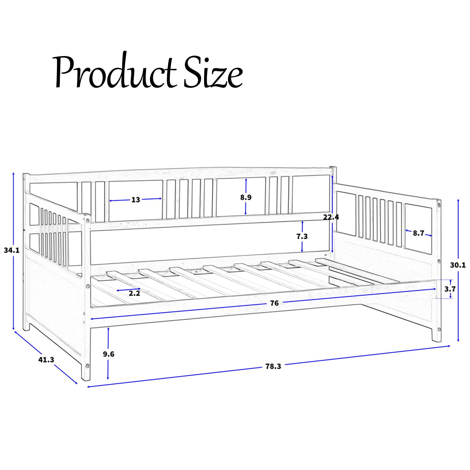 Wood Twin Size Trundle Daybed with Storage Drawers & Roll-Out Bed Frame - Sturdy Dual-Use Sofa Bed for Kids, Teens & Adults - Perfect for Bedroom, Living Room & Guest Room Space Saving Solution