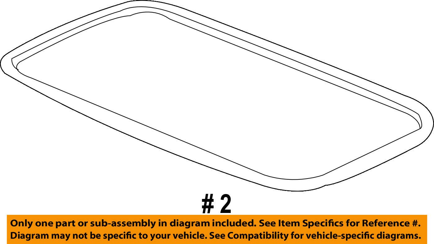 Honda Genuine 70205-T3L-A01 Sunroof Glass Seal Replacement - OEM Quality Weatherstrip for Accord, Civic, CR-V - Perfect for Leak Prevention & Noise Reduction While Driving