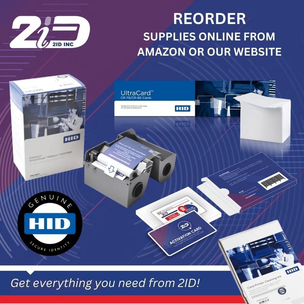 HID Fargo DTC ID Card Printer Cleaning Kit - Premium Performance Enhancing Maintenance Kit (Part Code: 086177) | Keep Your ID Card Printer Running Smoothly for Office, School & Government Use