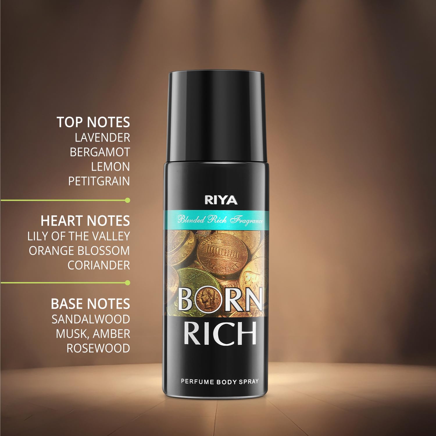 Riya Born Rich Unisex Perfume & Body Spray Set - 100ml Eau de Parfum & 150ml Body Mist - Long Lasting Fragrance for Men & Women | Perfect for Daily Wear, Date Nights & Special Occasions