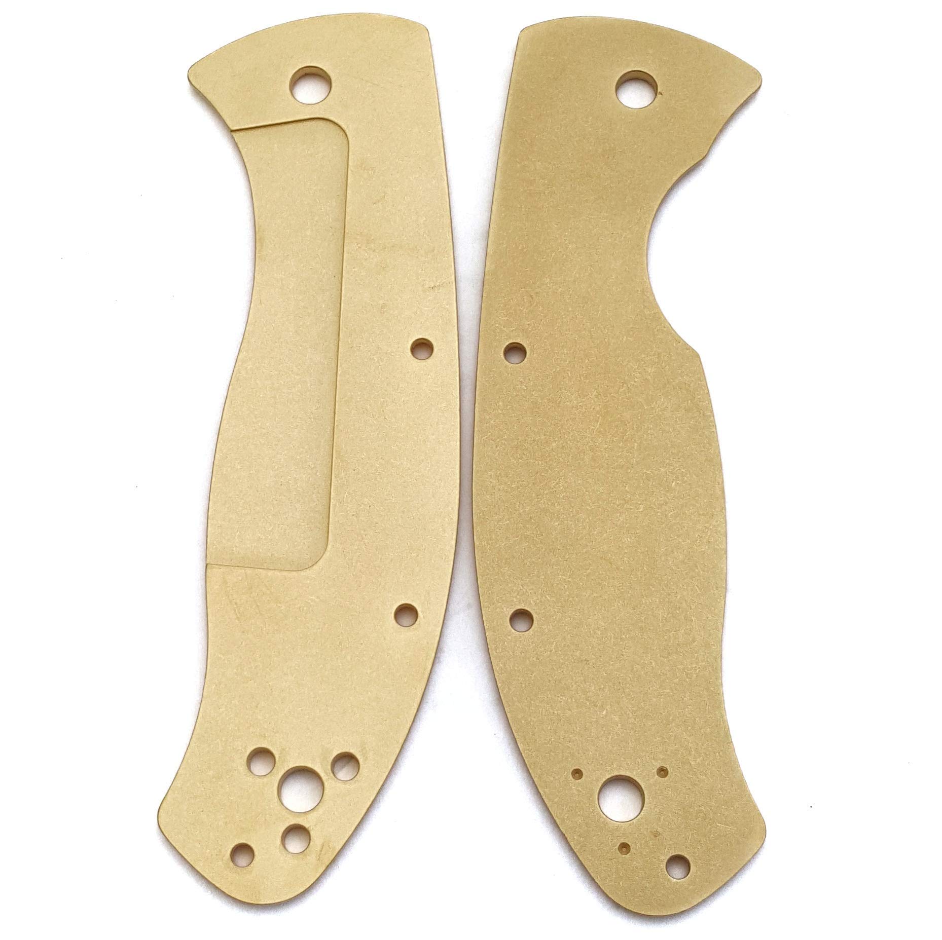Flytanium Brass Replacement Scales for Spyderco Tenacious Folding Knife - Premium Upgrade for EDC, Outdoor, and Tactical Use