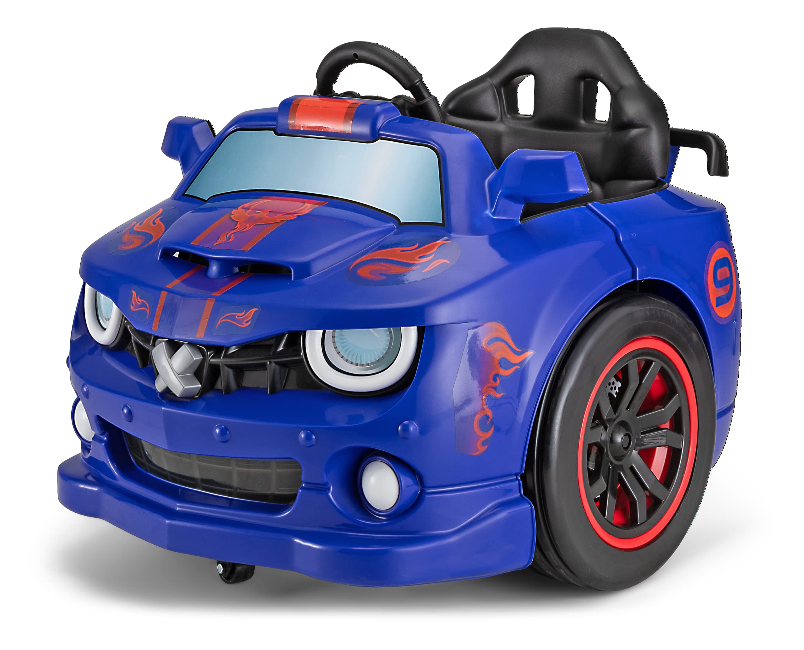 Kid Trax Dizzy Racers 6V Electric Ride-On Toy Car for Toddlers with 360° Spin - Blue | Indoor & Outdoor Play Vehicle for Boys & Girls Ages 2-5 (Max 66lbs) | Perfect for Birthday Gifts, Backyard Fun & Preschool Playtime